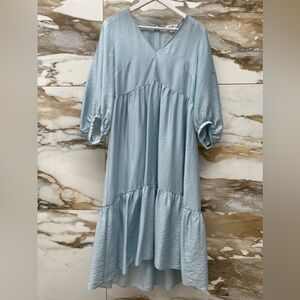 Club Monaco Blue Tiered Dress